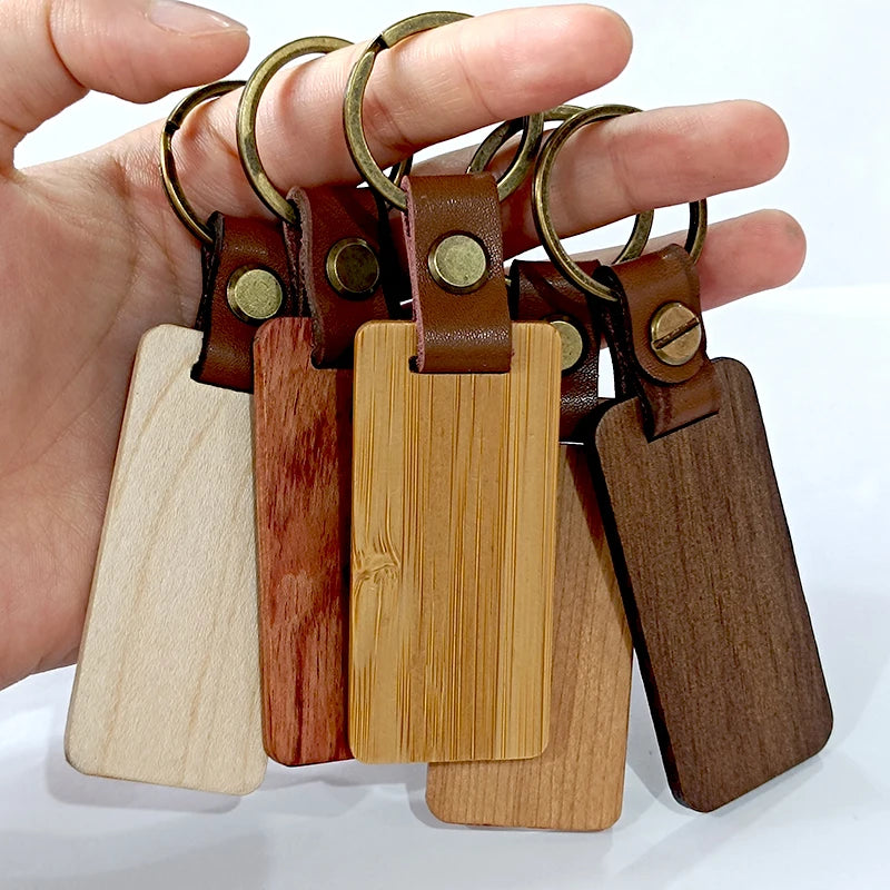 Manufacturer Custom Retractable Leather and Wooden Surfboard Heart Key Chain for Engraved Sublimation Blank Metal Wood Keychain