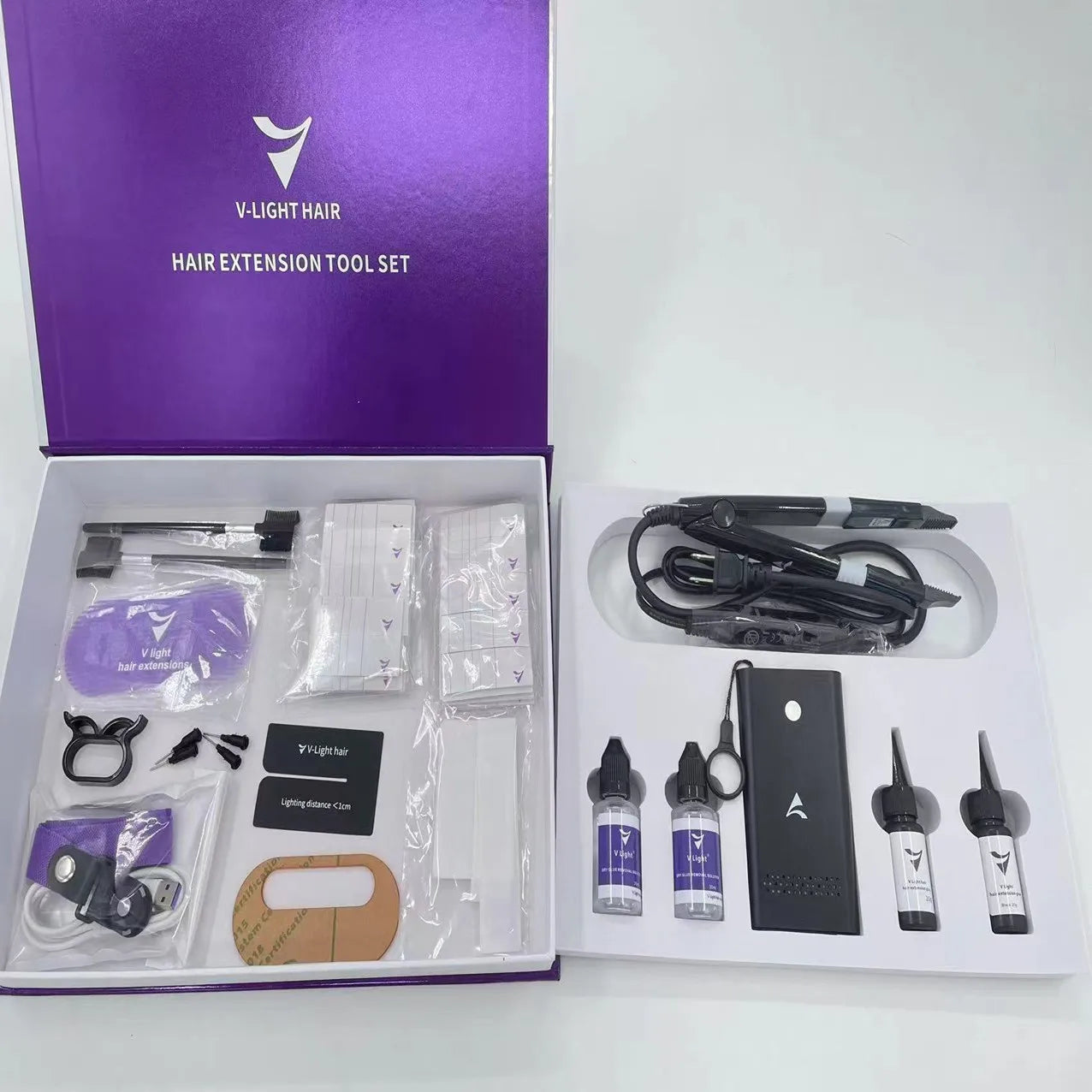 NO HURT Hair Led  U V Human Hair Extensions U V Light Cure Adhesive LED Lamp Invisible Hair Extension System Resin Gel