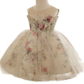 Children Birthday Party Catwalk Ball Gown High-end Tutu Skirt Girls Floral Sequined Princess Dresses