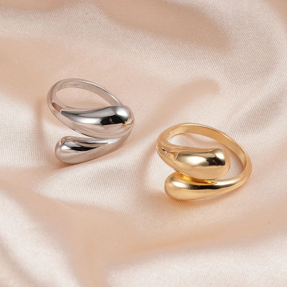 Fashion Accessories Brass Ring Irregular Cross Shape Simple Popular Jewelry Women
