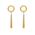 Chris April Fashion in Stock 316L Stainless Steel PVD Gold Plated Ear Clip on Earring