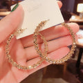 Vintage Earrings Prickly Earrings Exaggerated Large Circle Ear Loops