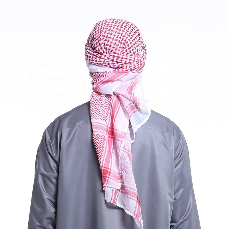Classic Middle Eastern Ganchos Para Hijab Arabic Head Cover Kuwait Scarf Palestine Hatta Turban Customize Muslim Man Scarf