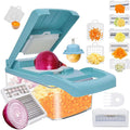 Pro-Series15-in-1 Vegetable Chopper 7 Blade Vegetable Slicer Onion Mincer Chopper Cutter Dicer with Container