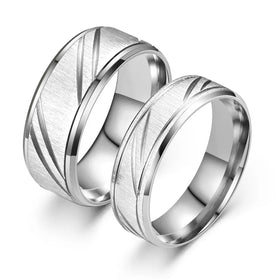 Anillos De Hombre Acero Inoxidable Stainless Steel Ring Non Fade Titanium Steel Couple Ring Women Men Couples Band Ring