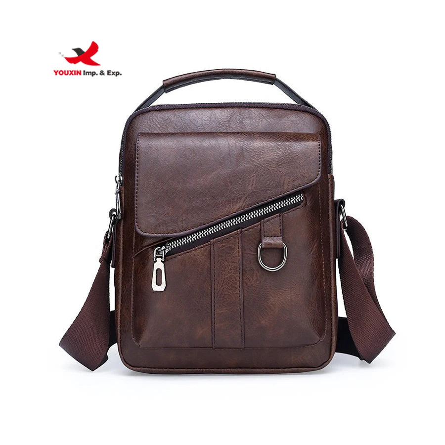 Most Popular Vintage Messenger Bag Durable Waterproof PU Leather Crossbody Bag with Adjustable Belt