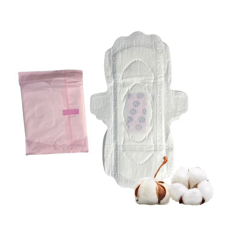 Popular Female Pure Cotton Night Use Disposable Menstrual Sanitary  Pad