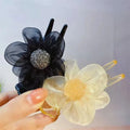 2022 New Design Crystal Rhinestone Flower Fashion Hair Claws Women Back Head Top Hair Clips MegaBDM