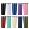 BORGE 22oz Double Walled Stainless Steel Mate Powder Coating Tumbler With Lids