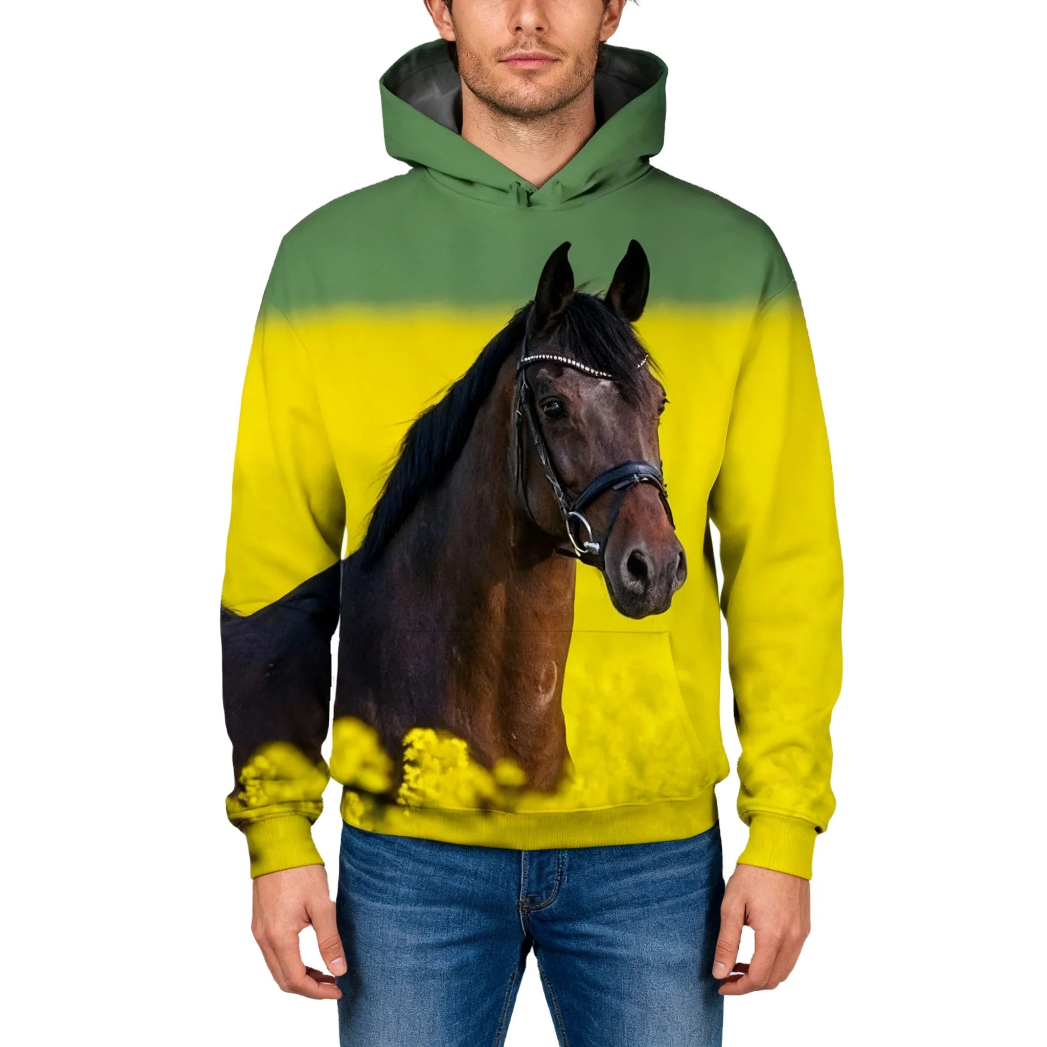 Fitspih Horses 3d Print Hoodie Sweatshirts Men Women Fashion Casual Long Sleeve Pullover Print Harajuku Streetwear Hoodie