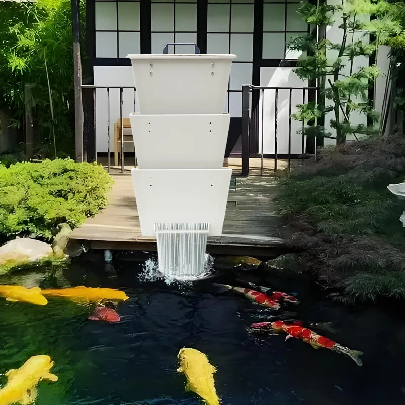 QihangRAS Eco-Friendly Koi Pond Trickle Tower Filter Bacteria House Equipment for Aquarium Fish Tank Bio Media PP Bakki Shower