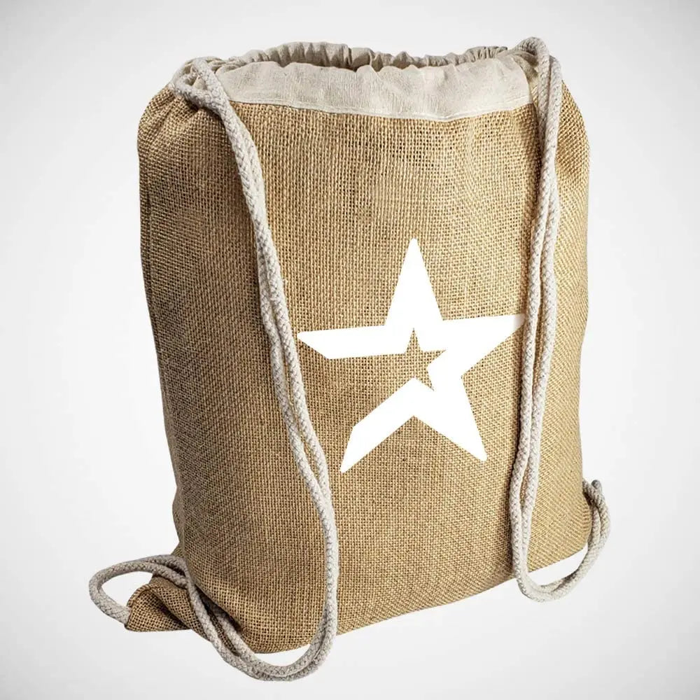 Wholesale Jute Drawstring Backpacks Jute Bags Shopping with Custom Printed logo MegaBDM
