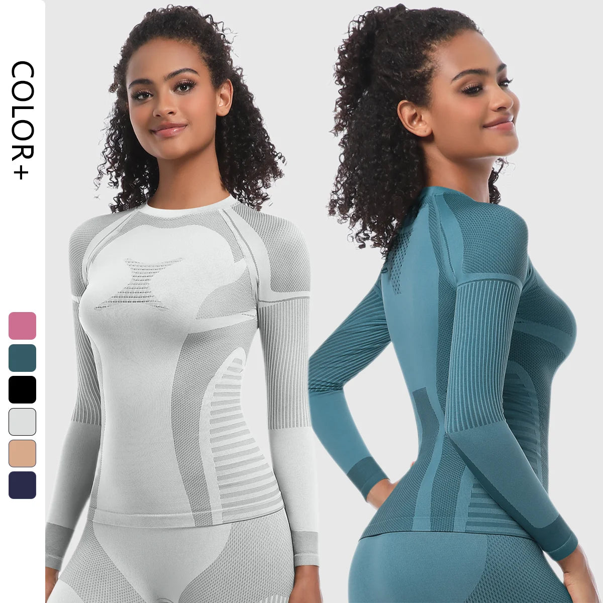 Custom Logo New Arrivals Women Clothing Tops Winter Ski Quick-Dry Yoga Wear Gym Sports Fitness Activewear Tops