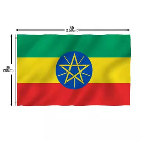 Factory Custom 3x5 Ethiopia Judah Flag Premium Polyester Flag for Indoor Display Red White and Blue Flag with logo Custom Print