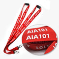 Customized 3D Logo ID Card Holder Polyester Lanyard with Hook and Stable Silk Screen Print