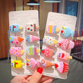 Hair Accessories 10 Piece/packs of Cute Girls  Soft Gel Hair Clip Ice Cream Princess Cute Hairpin for Children