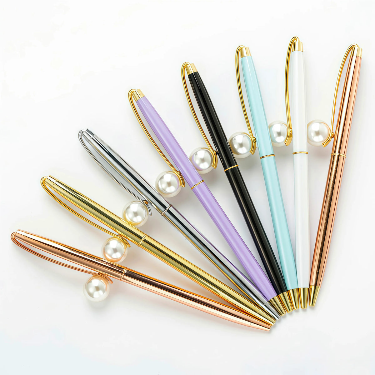 Creative Colorful Pearl Crystal Ballpoint Novelty Design Metal Pen for Promotional Gifts and Office Supplies with Custom Logo MegaBDM