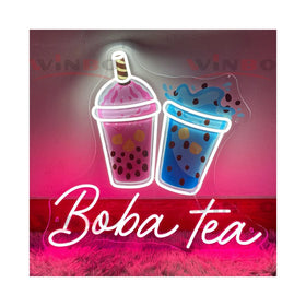 Winbo Milk Tea Boba Juicy Bubble Tea Les Neon Sign Custom Light Sign Logo Led Signage Bubble Tea Sign Neon