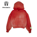 Wholesale Cheap Custom logo Hoodie Heavy Pullover French Terry Hoodie High Quality Vintage Acid Wash Sun Faded Cropped Hoodie