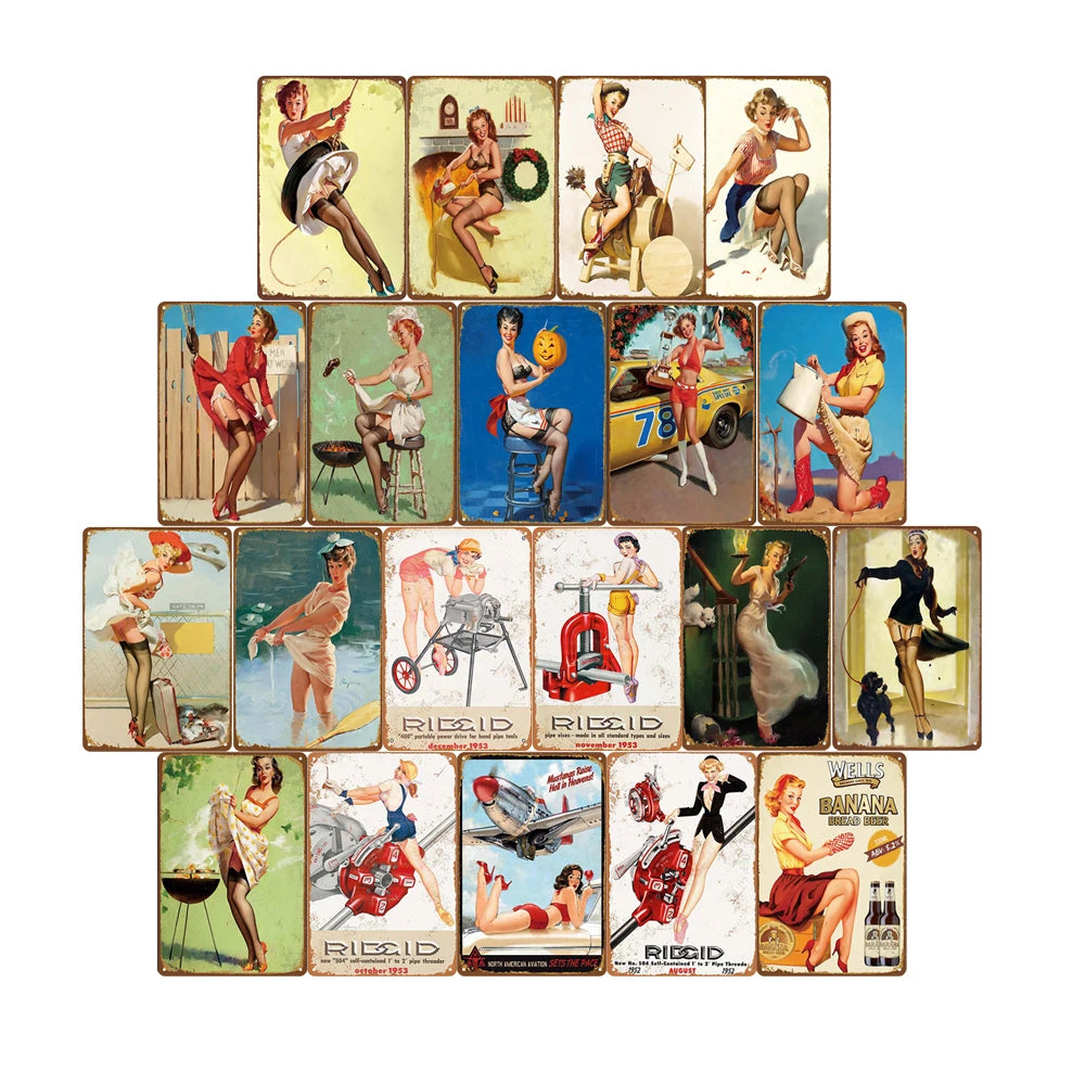 Vintage Tin Signs for Home Decor Metal Crafts UV Printed Plaques for Collectibles and Gifts