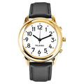 RUNCAR Men's English Talking Watch Showing the Time Date or Alarm Time for Seniors Visually Impaired or Blind