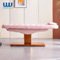 Union Win Luxury Spa Massage Bed Golden Base Curve Durable PU Modern Design for Beauty Salons Electric Makeup Eyelash Features