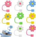 Reusable Flower Shape Silicone Straw Topper for Stanley Cup 8-10mm Cute Drink Accessory BPA Free Dishwasher Safe Single Pack