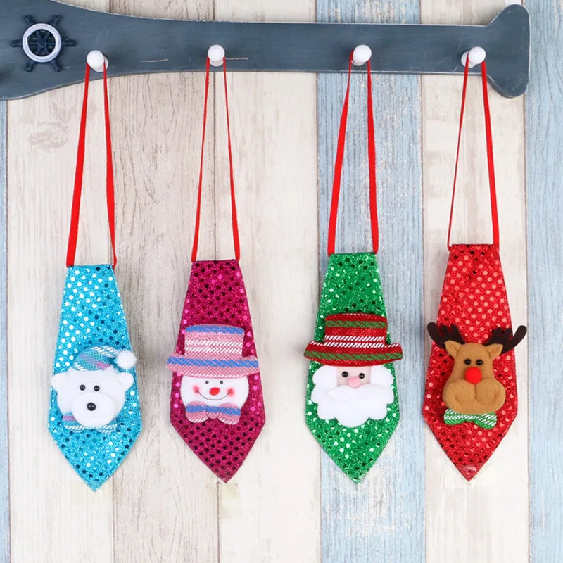 Wholesale Creative Gift New Design Fashion Christmas Santa Claus Lighting Bow Tie