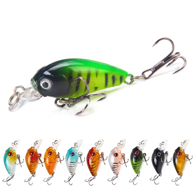 TOP 4.5CM/3.5g Simulation Hard Baits Buzzer Bait Fishing Lure Artificial Bait Crank Decoy