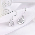 Classic Fashion Round and Star Shape Drop Earring With Aaa Cubic Zircon for Woman Girls Wholesale Jewelry Gift