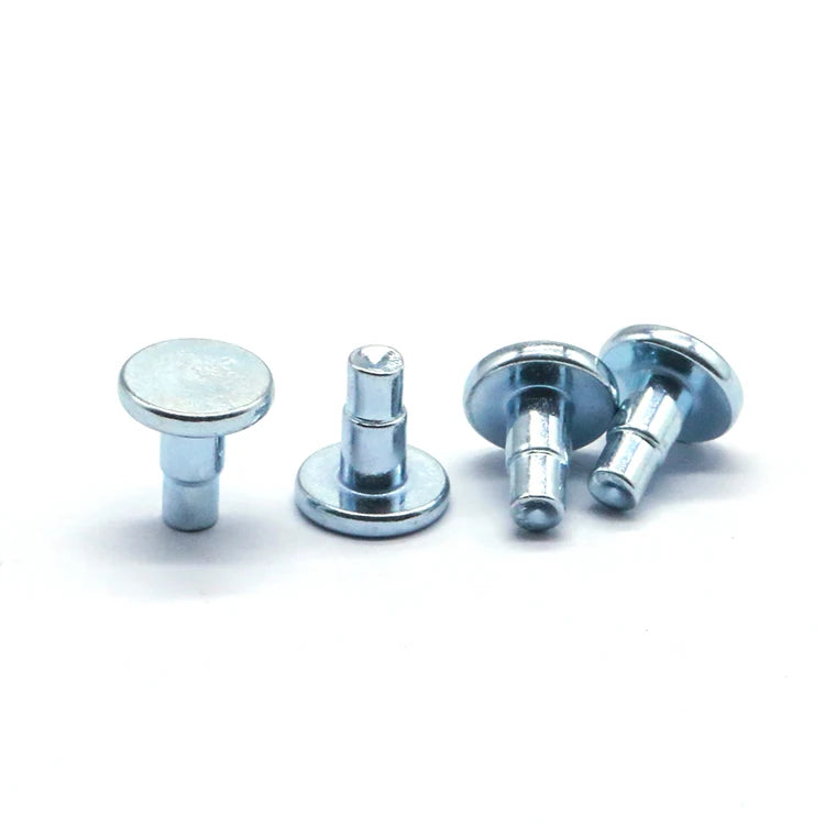 Factory Direct Iron Blue Zinc-Plated Flat Head Step Solid Rivets Custom Fashion Cheap Wholesale
