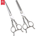 SG-621 6inch Symmetrical Handle Cutter and Thinner Made of Japan 440C Stainless Professional Barber Kit