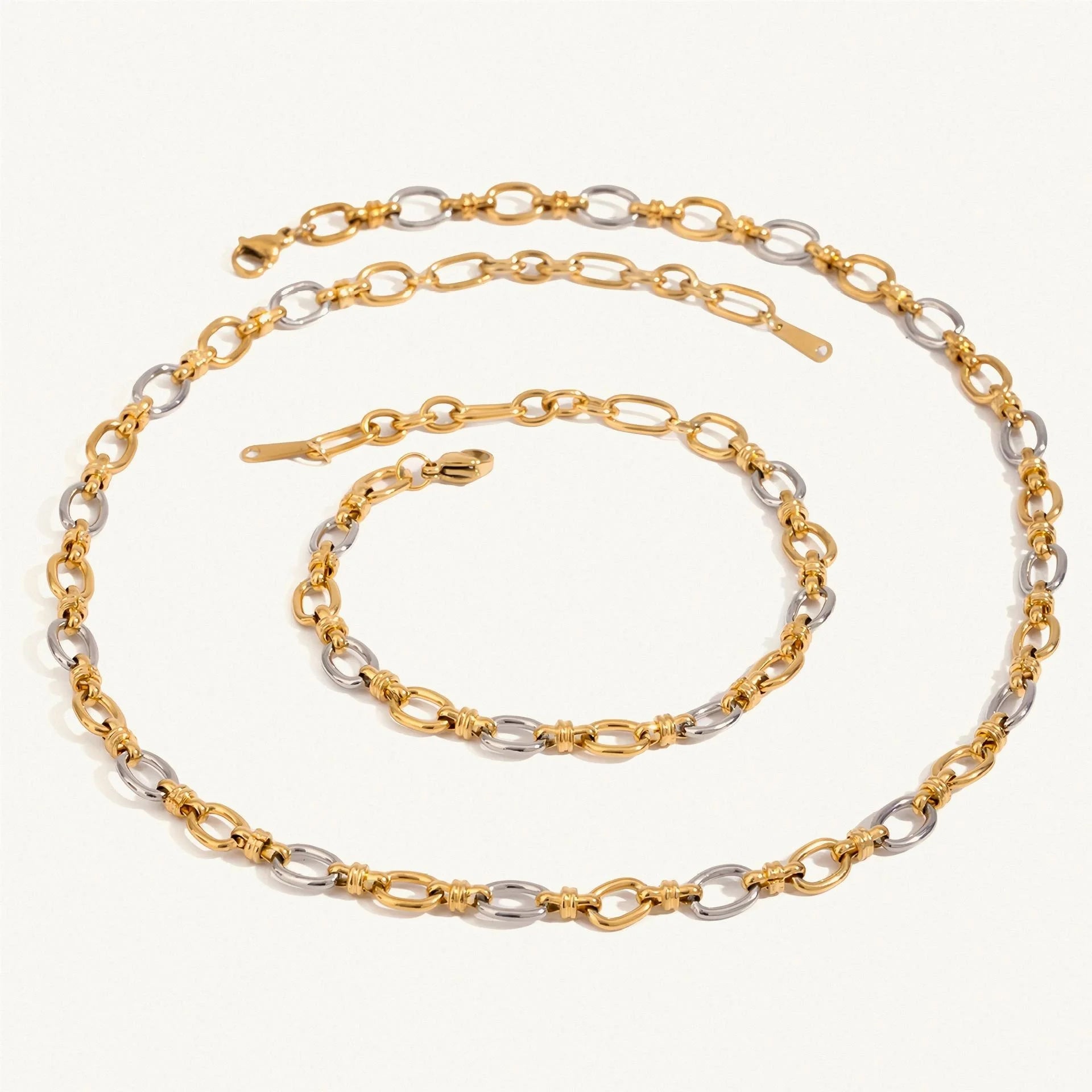 Jieding 18K Gold Titanium Steel Necklace Light Luxury High-End Jewelry Non-Fading Bracelet Stainless Steel Fashion Chains
