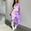 Wholesale Tracksuit 2 Piece Long Sleeve Top and Pants Set for Women Clothing Custom Sweatsuit Two Pieces Pants and Top Set