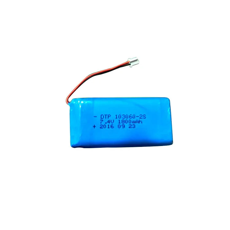 Factory Sale Customize Lipo Batteries DTP 103060-2S1P 7.4V 1800mAh Rechargeable Lithium Li-polymer Battery Pack