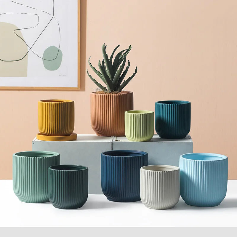 2025 Naturix CP168 Large Ceramic Flower Pots with Drainage Hole for Indoor/Outdoor Plants-Wholesale Home & Garden