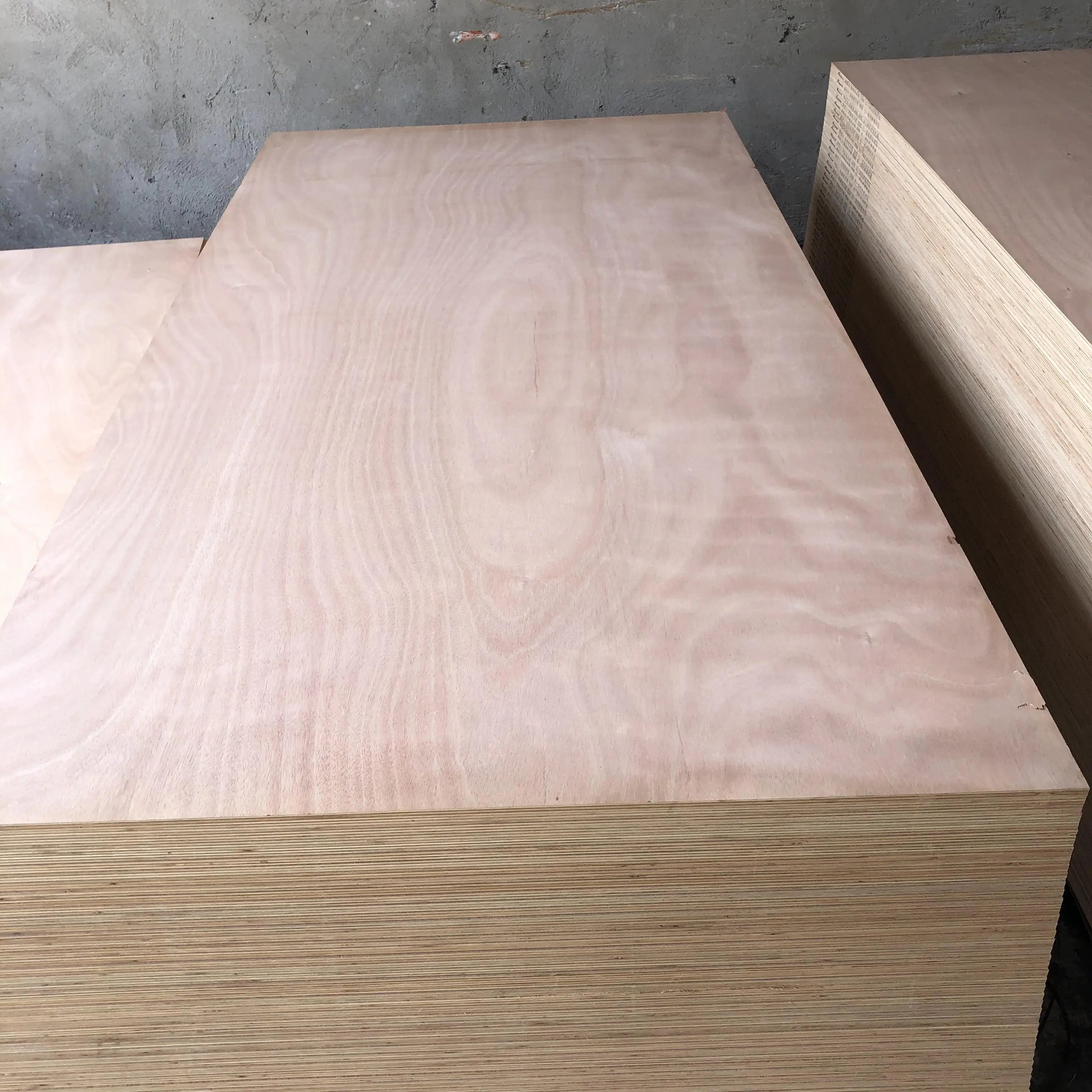 Factory 3mm 4mm 5mm 6mm 9mm 12mm 15mm 18mm 25mm Okoume Plywood Red Hardwood Commercial Plywood with Free Sample
