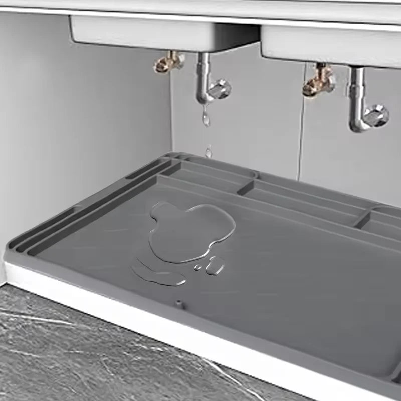 Under Sink Mats for Kitchen Waterproof  Under Shelf Liner Organizer Tray Kitchen Bathroom Cabinet Mat