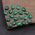 HZ Drop Shape Cabochon Handmade Malachite Stone