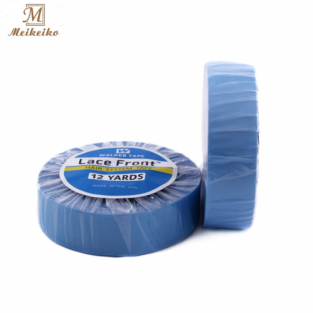 3yards 12yards Blue Color Strong Lace Front Support Walker Tape for Wig Toupee Double Sided Adhesive Hair System Tape