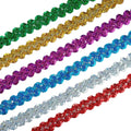 3cm 13m Diy Polyester Sewing Trimming Lace Ribbon Christmas Costume Red Green Blue Sequined Metallic Tatting Braided Lace Trim