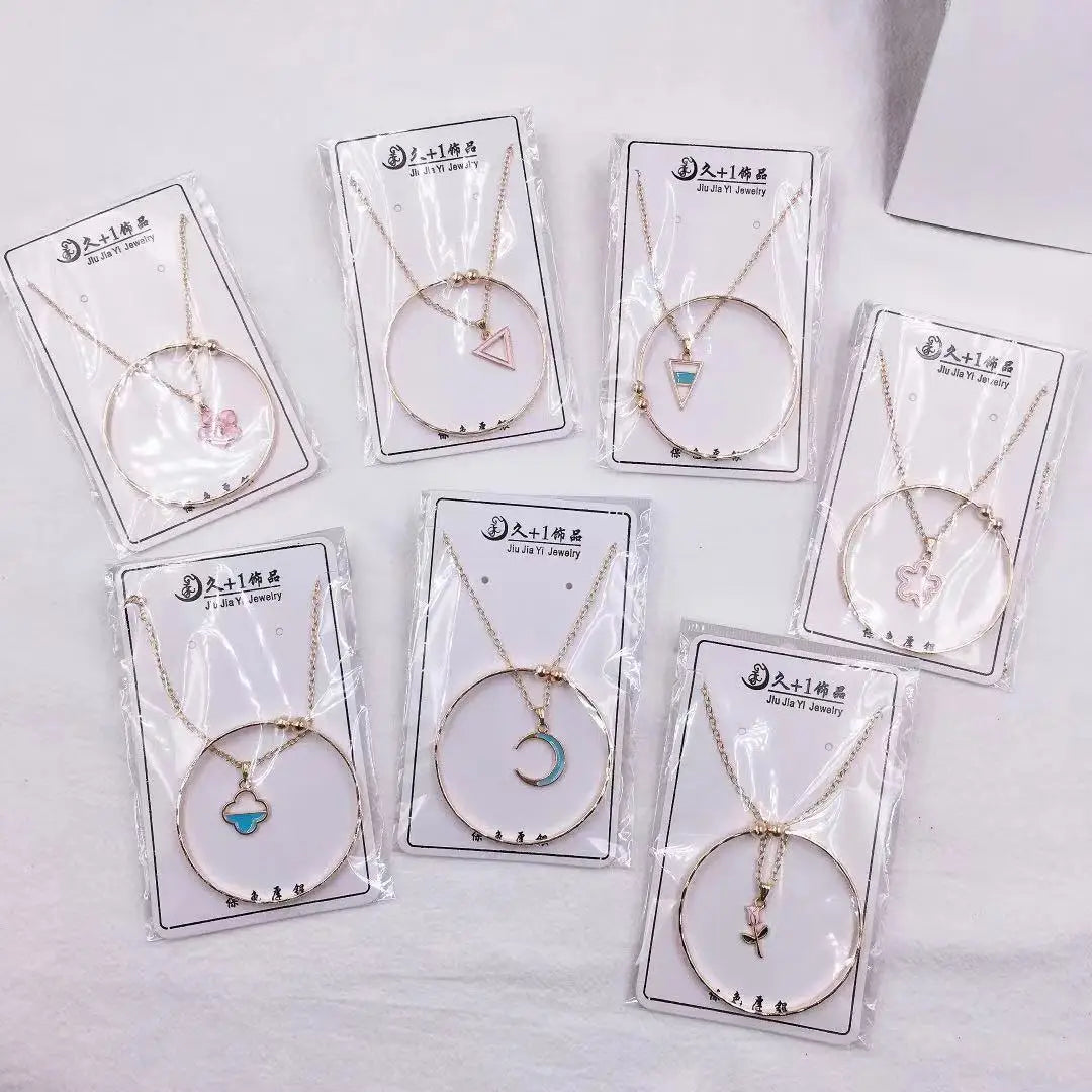 Mix Randomly 2 Piece Necklace Bracelet Fashion Jewelry for Women Men Link Chain Sets Wedding Gift
