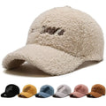 Sports Cap Lamb Wool Warm Baseball Hat Custom Logo Winter Hat Baseball Caps Embroidered Hats