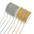 2 Metres/strip/bag KC Gold/Rhodium Plated Necklace Chain for Jewelry Making Findings DIY Necklace Bracelet Chains Materials Hand
