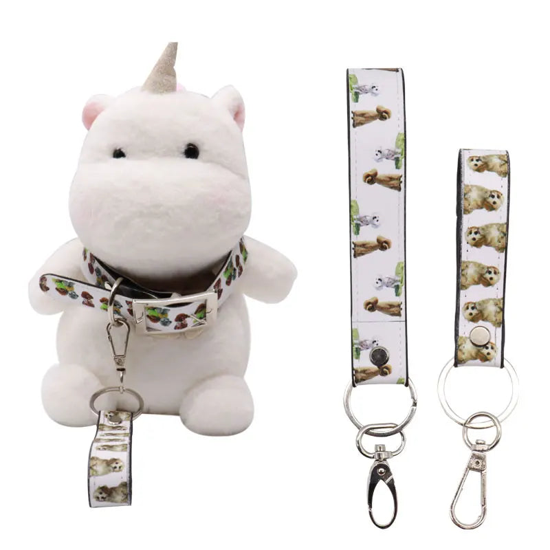Promotional Gifts Bag Charms Accessories PU Strap Keychain Sublimation Blanks Leather Key Chain