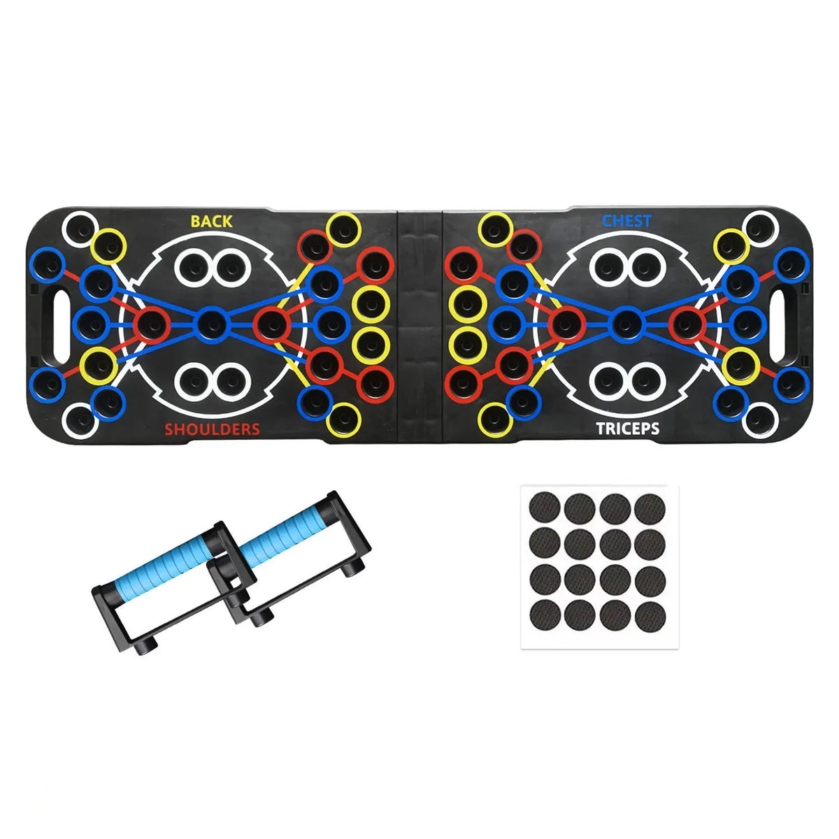 CHENGMO SPORTS Fitness Push up Board Foldable 56 in 1 Push-up Training Board with Resistance Bands Burn Fat Press up Board