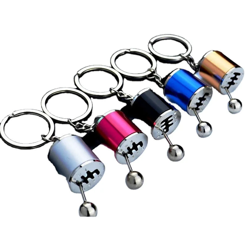 Wholesale Custom Logo Keychain Metal Car Shift Lever Shape Keychain Auto Parts Keychain