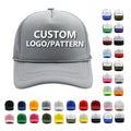 Wholesale Adjustable Youth Plain Foam Mesh Embroiled Cap Custom Logo Blank 5 Panel Sublimation Hat Bend Snapback Trucker Hats