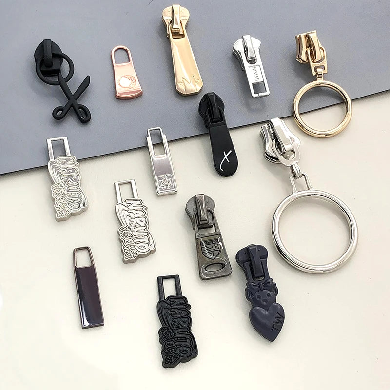 Customizable Metal Zipper Slider Creative Pattern Exquisite Zinc Zip Head Zip Puller Bags Jeans Garments-Available Brand