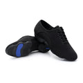 Women Black Soft Latin Dance Shoes Rubber Sole Modern Salsa Rumba Jazz Ballroom Chacha Teaching Shoes
